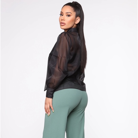 Fashion Nova Gothic puff sleeve Blouse - Picture 5 of 10